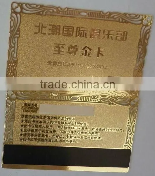 Latest Golden and silver Metal Business Cards
