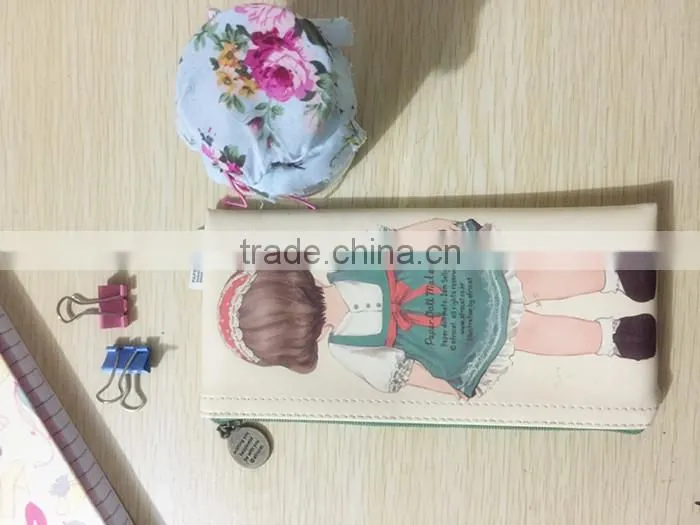 fashion funny clear cartoon wholesale pu school unbranded pencil case pattern customizable for girl