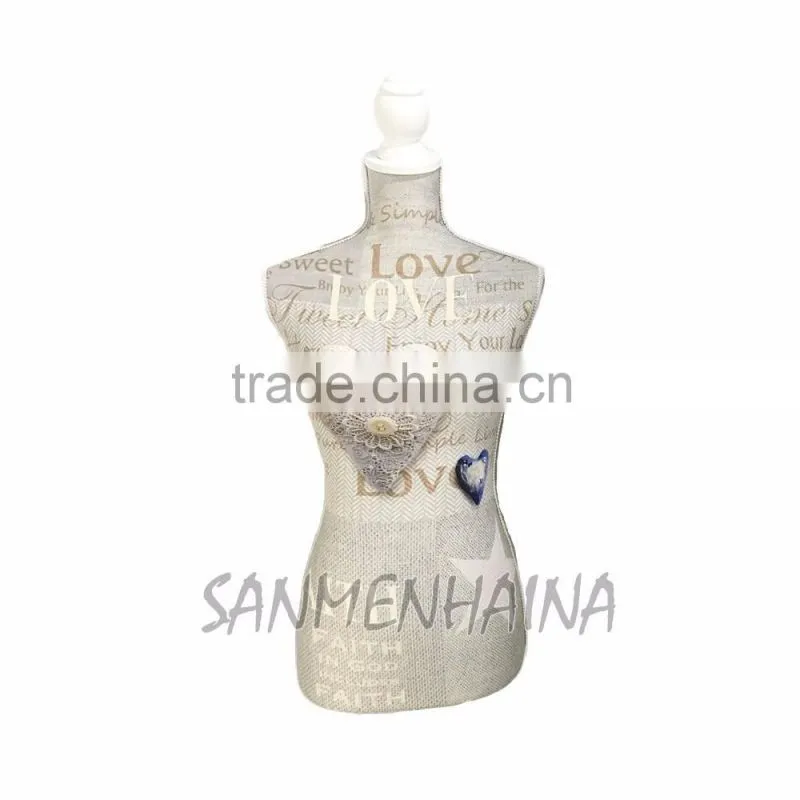 heart and button printing elastic fabric Female Mannequin