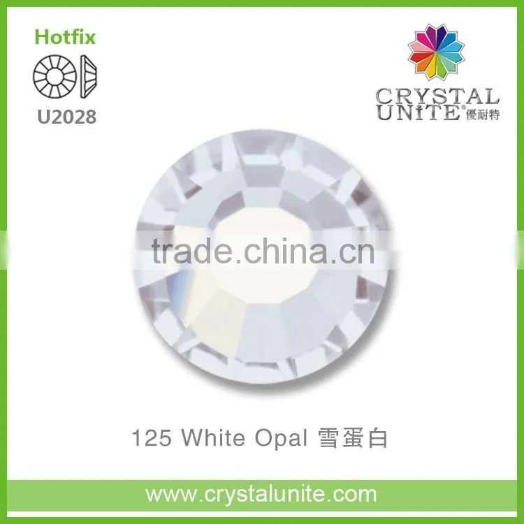 U2028 White Opal Crystal Unite Optimal Hot Fix Rhinestone