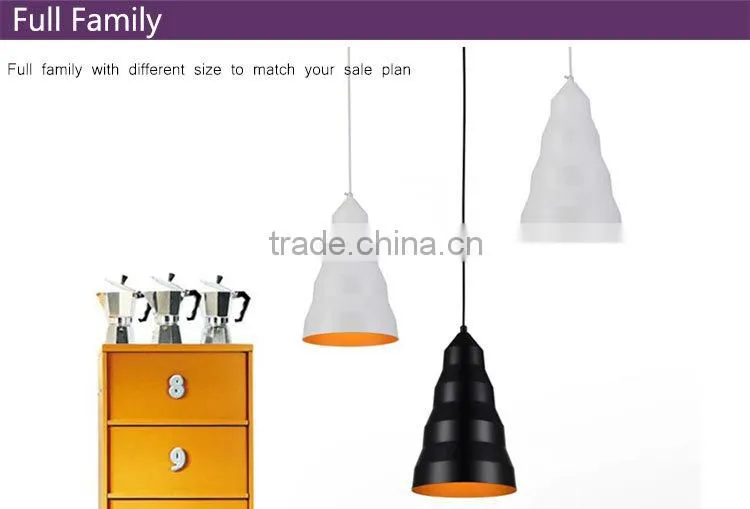 metal modern single cheap white outside gold inside pendant lamp