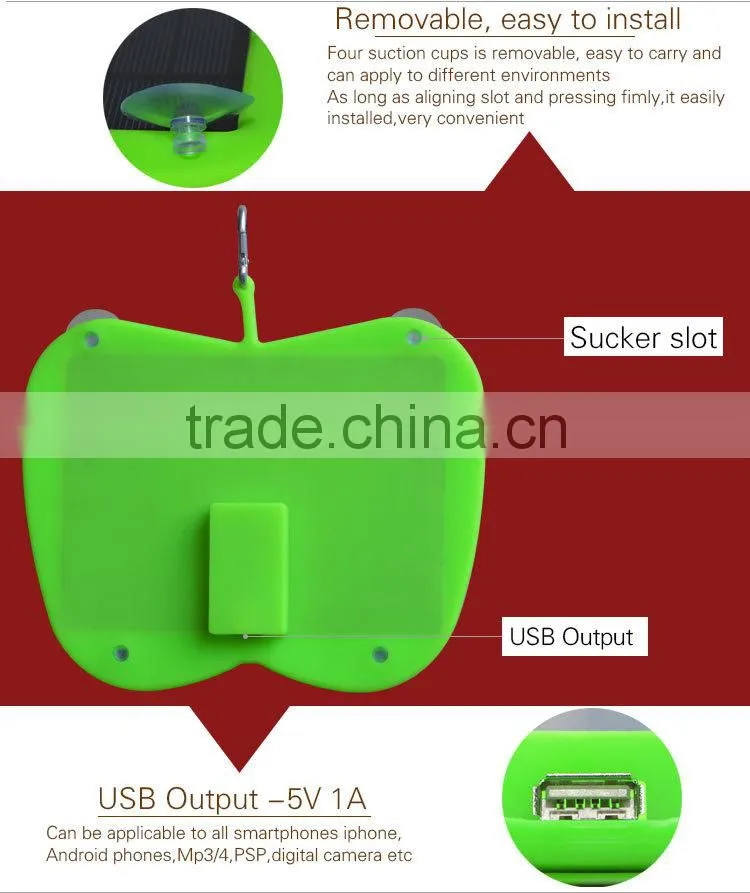 Mini usb solar charger 3W solar panel high quality charger for iphone/samsung/LG/Blackberry