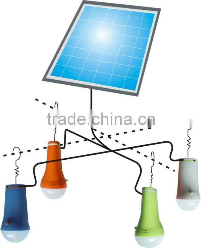 10W solar lantern with 4 LED flashlight home lighting