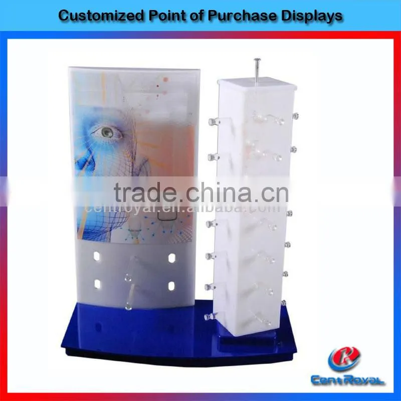 Custom slatwall acrylic sunglass display holder