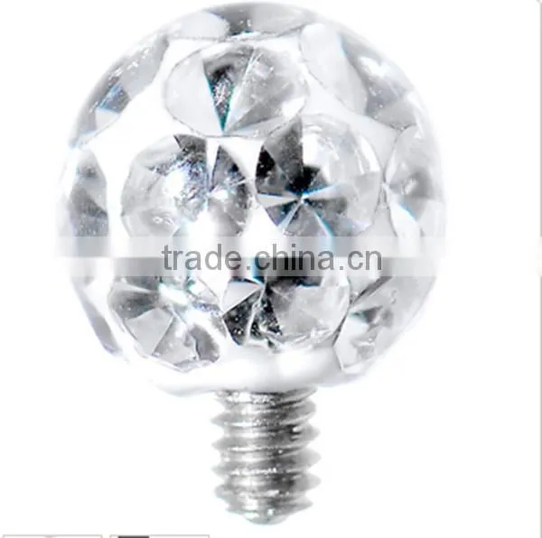 Steel logo top dermal anchors body piercing