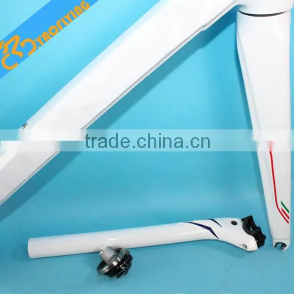 2015 chinese popular style carbon road bike frame for sale including frmae fork seatpost headsets clamp color white