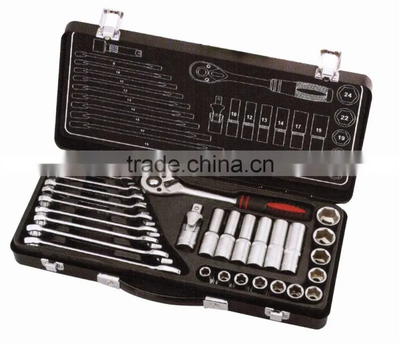 ESSHIN 29PCS 1/2 Inch Sockets Tool Kit/Ratchet Box Spanner Set In Tool Box/Wrench Auto Tools Set