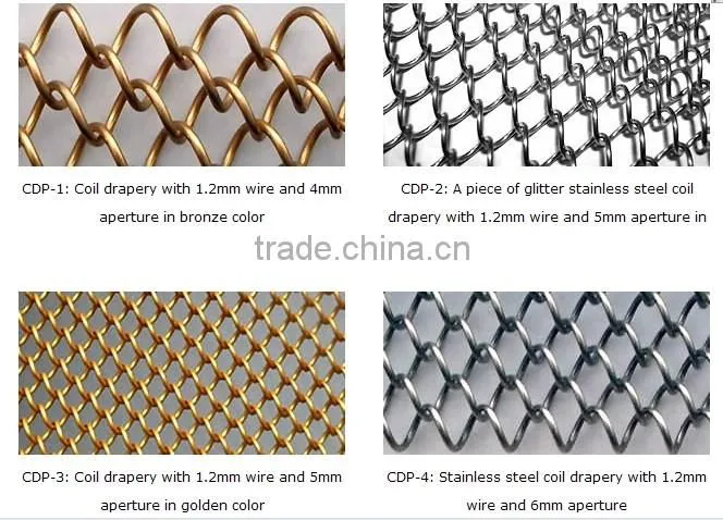Metal chain mesh for room divider