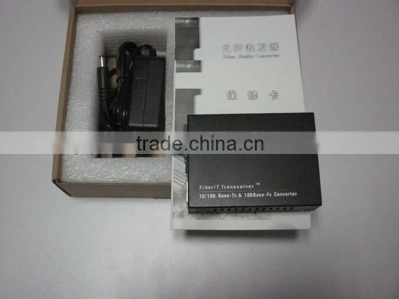 power built in 10/100/1000M Singlemode single fiber transceiver
