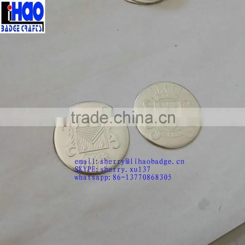Metal silver self adhesive label plate