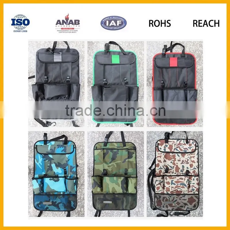 Car organiser with clear tablet pocket. Ideal for storing your baby wipes