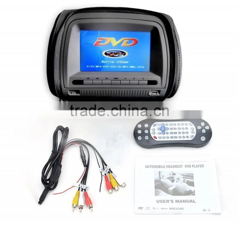 manufacturers 7inch TFT LCD DVD headrest car monitor car headrest