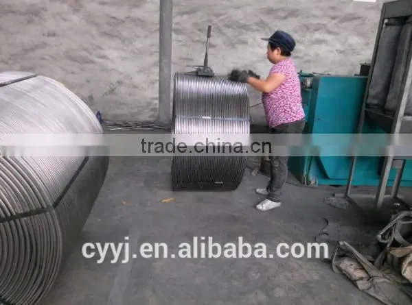 CaSi cored wire Si55Ca30 cored wire diameter:13mm powder weight:230+/-10g/m