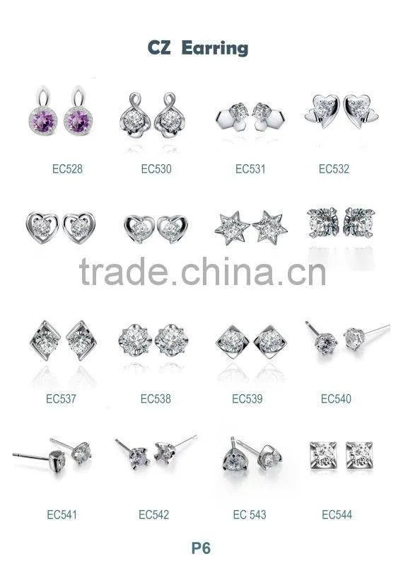 china manufacturer cubic zircon flower earring
