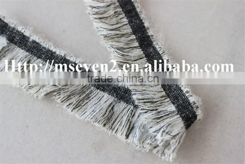 good looking kintting tassels red and white lace trim for garment accessories