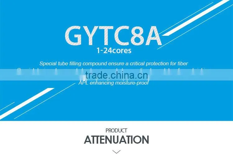 GYTC8A 48 core single mode OS1 aerial fiber optic cable from optical fiber cable factory