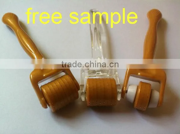 golden derma needle eye roller with 72 needles