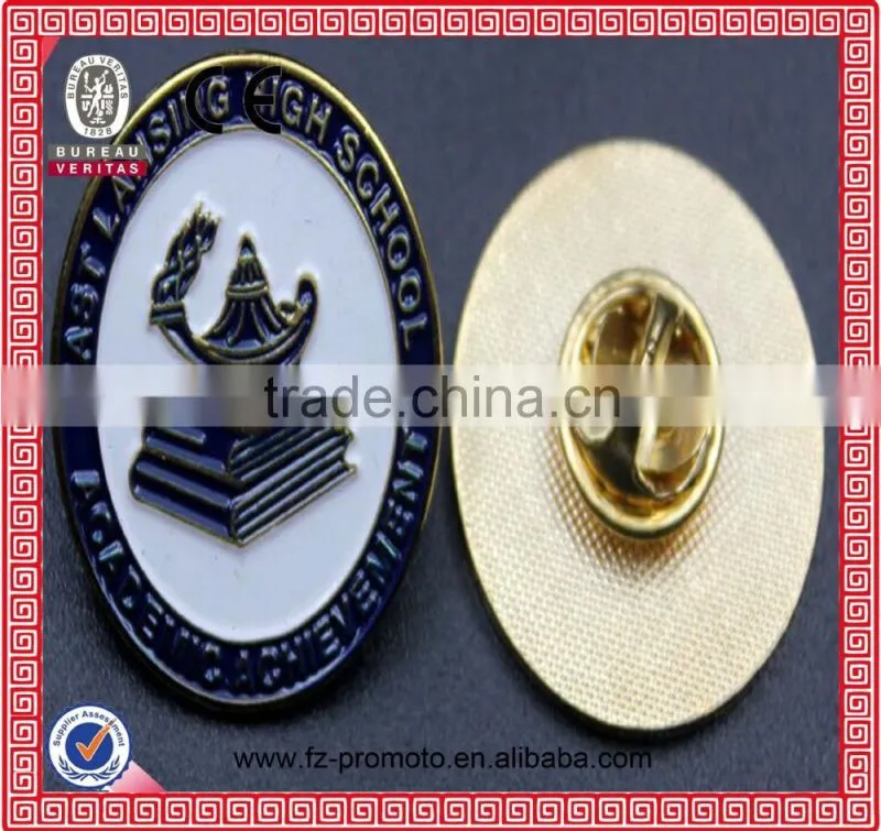Classic style metal football badge pin