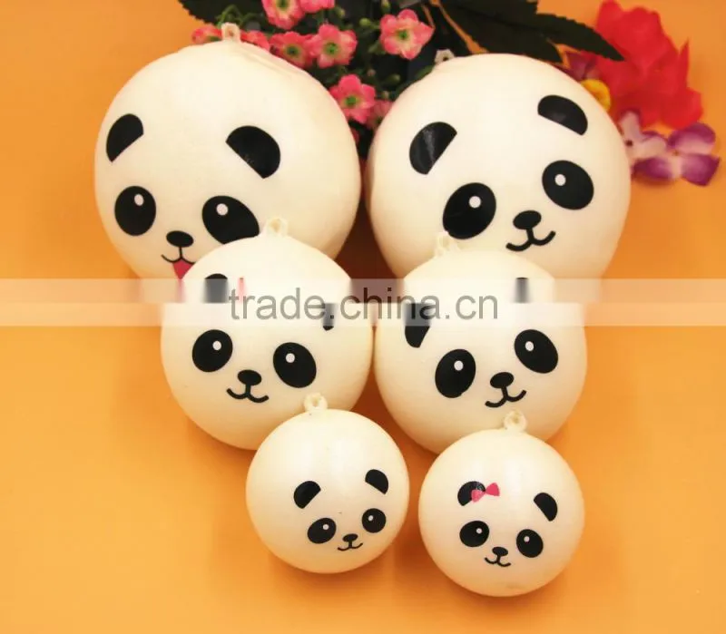 Promotional Gifts Wholesale New Creative Soft Fake Expression Panda Bread Artificial Food Model Props -Yiwu sanqi crafts factory