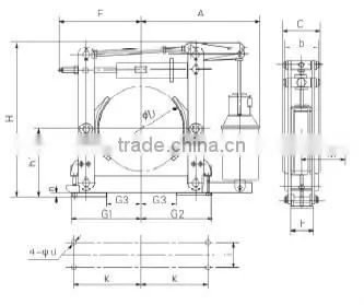 YWZ series ,YWZB series, YWZ4B series Electro hydraulic drum brake