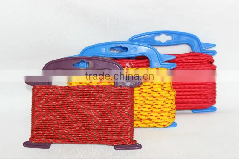 diamond braided nylon rope with metal hook