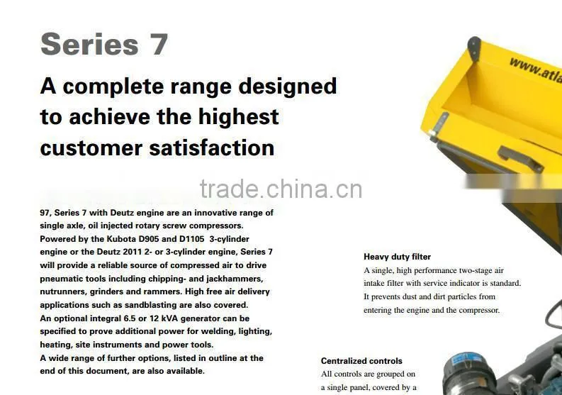 XAS37 / XAS47 / XAS57 / XAS67 / XAS77 / XAS97 - Atlas Copco Spare Parts - Price Atlas Copco Air Compressors