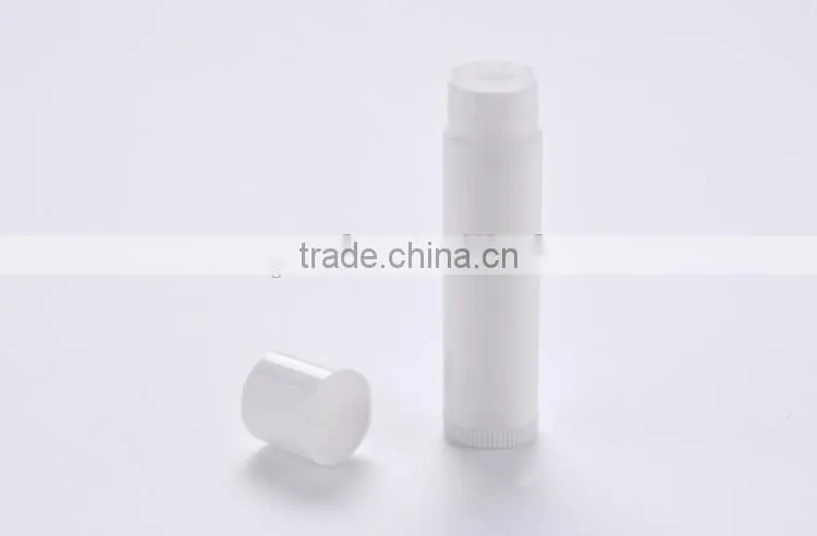Wholesale white color pp plastic lip balm tubes