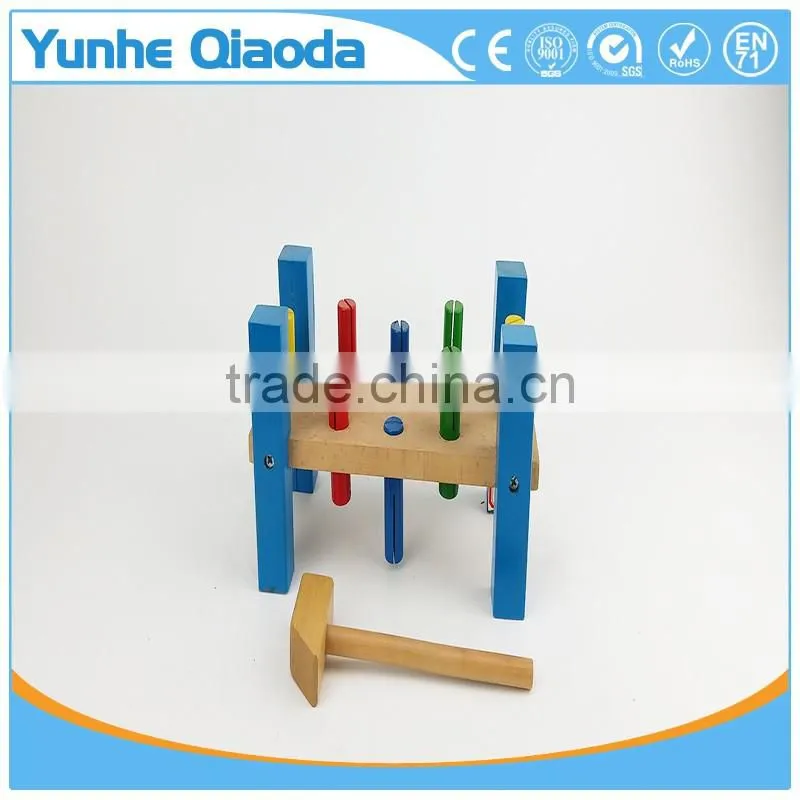 Christmas Thanksgiving Gifts Classic Toddler Game Wooden Hammer Toy Pound-A-Peg Pounding Bench Early Explorer