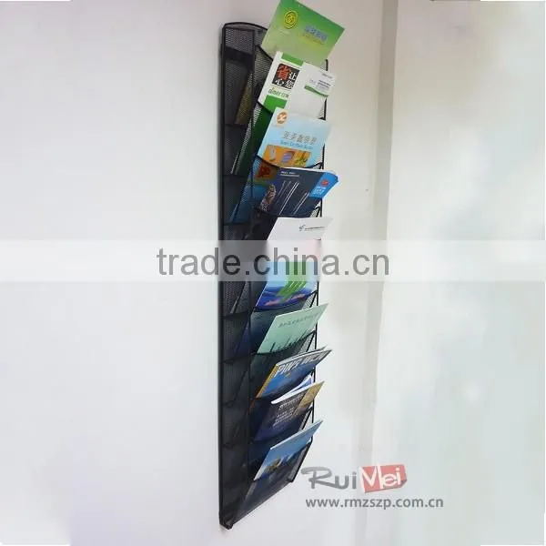 5 Tiers Wire Mesh Wall Mounted Leaflet Holder
