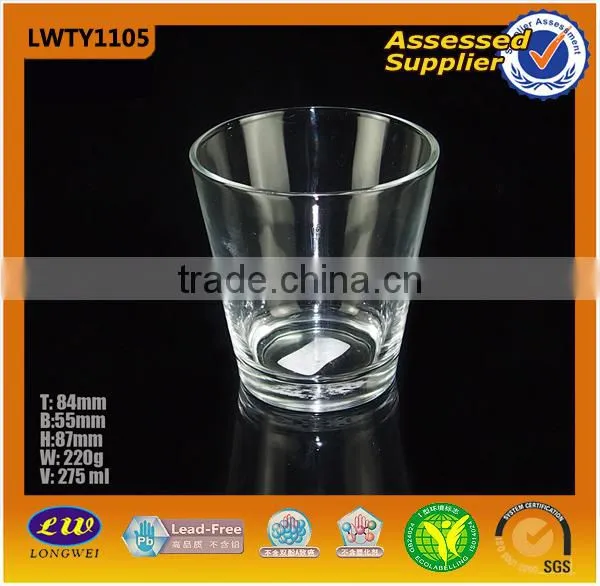 Wholesale clear glass tumblers/tea tumbler/ glass tumbler