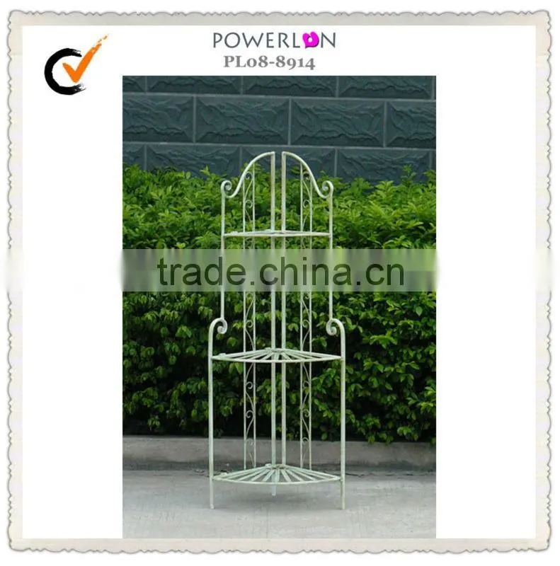 2015 NEW DESIGN Decorative 4-tier garden triangle corner shelf