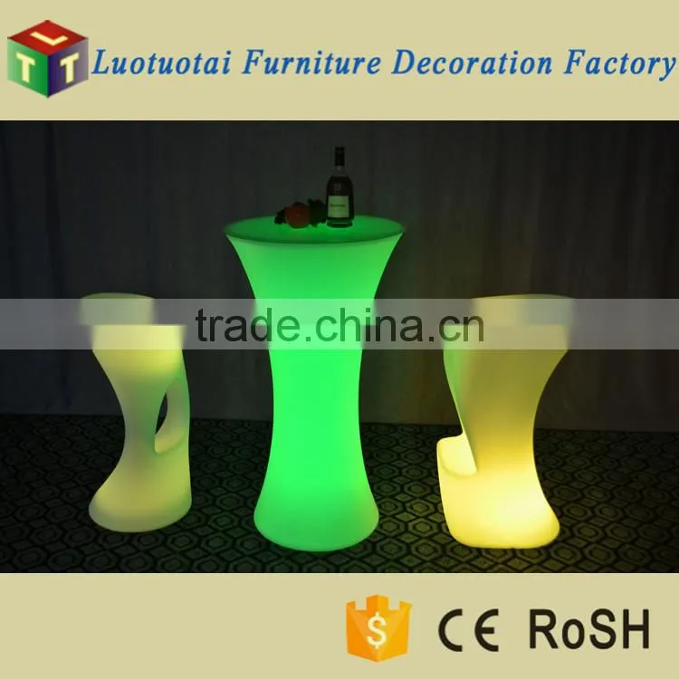 illuminated light up high top led tea/coffee/cocktail table