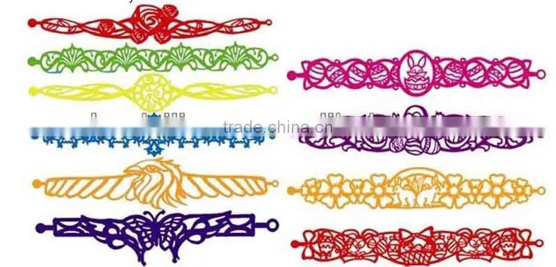 Cool hollow plastic bracelet silicone rubber bands