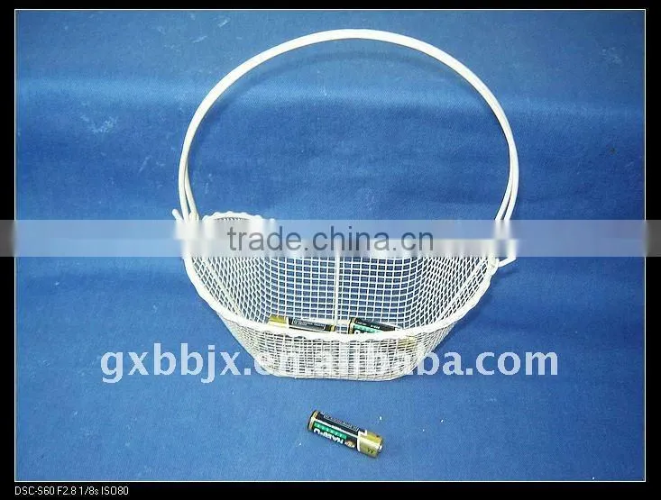 White wire home storage coco flower basket