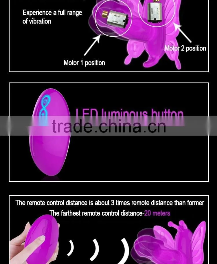 Remote control vibrating butterfly