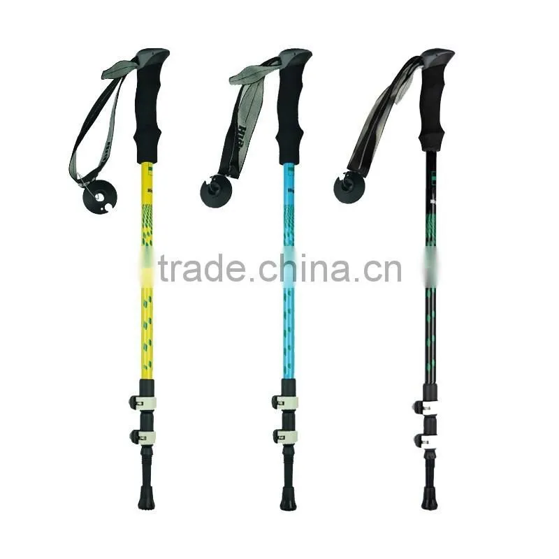 Carbon fiber, walking stick, trekking pole, external lock, 3 sections SZ15506