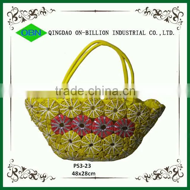 Wholesale beach corn husk straw handbag