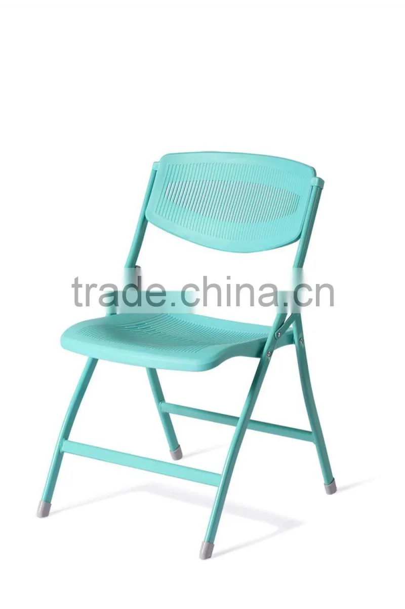 plastic foldable outdoor chair with iron feet