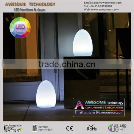 waterproof color changing GLOW egg lamp / wedding table decoration