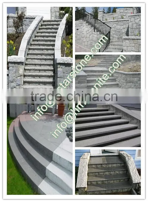 Cheap price granite stone stairs or stone granite step and riser