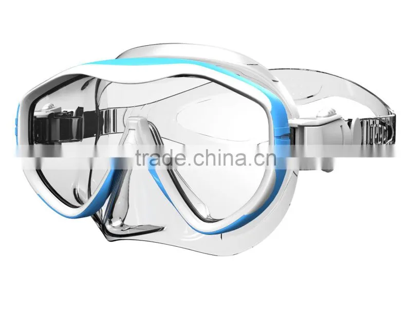 Low volume diving glasses, tempered glass dive mask(MK-102)