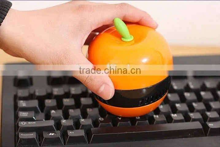 wholesale multicolor mushroom portable desk mini plastic apple vacuum cleaner