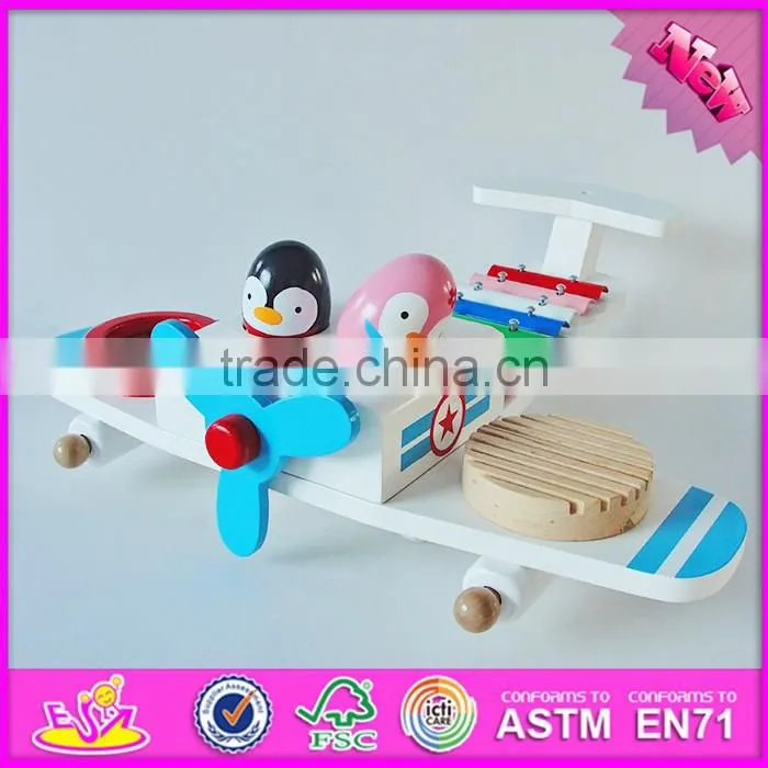 2017 New design fruit shape multi-function wooden music toys for toddlers W07A118