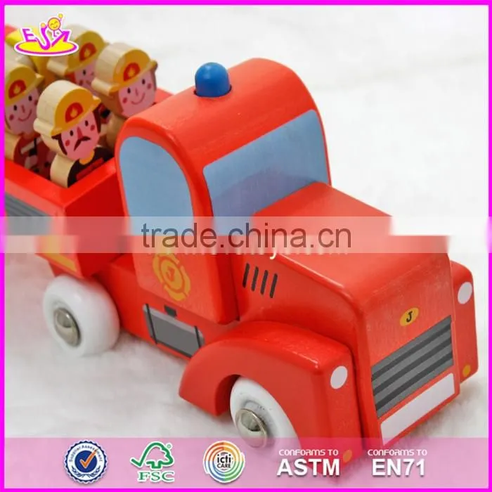 2017 New design wooden engineering car toys for 5 year old boys W04A288
