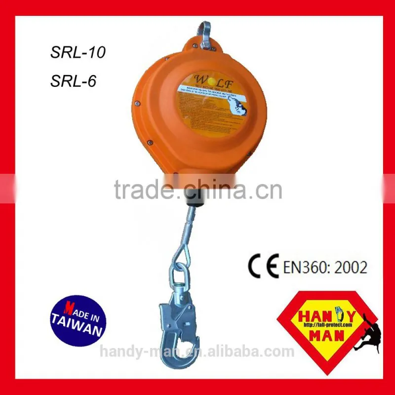 SRL-6 Wire Cable With Steel Swivel Hook 6M Self Retracting Lifeline