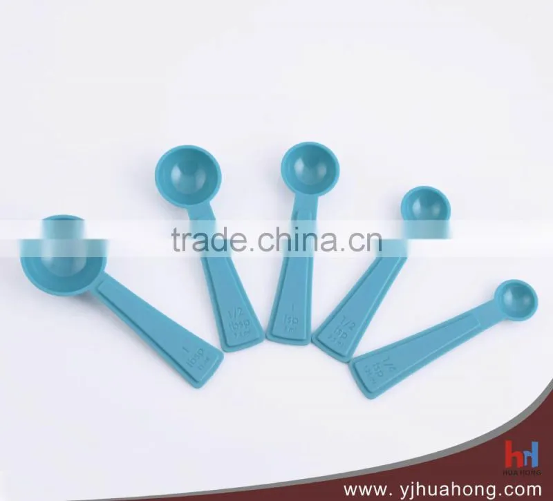 5 Pcs high quality colorful plastic measuring spoons,measuring scoops (HMT-26)