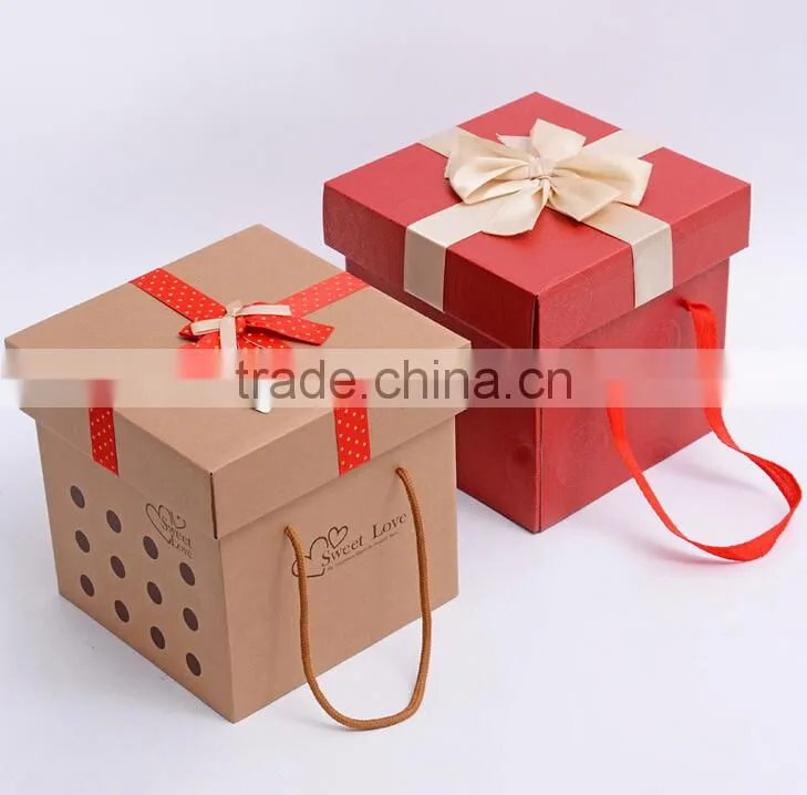 Wedding square gift card box square gift box