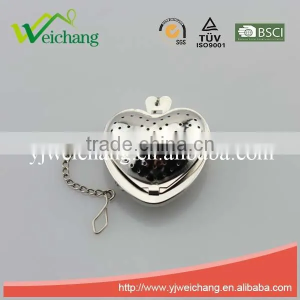 WCQ029 Tea Infuser Tea Ball Stainless Steel Loose Leaf Tea Strainer with Chain and Drip Trays Teapot Infuser Gift