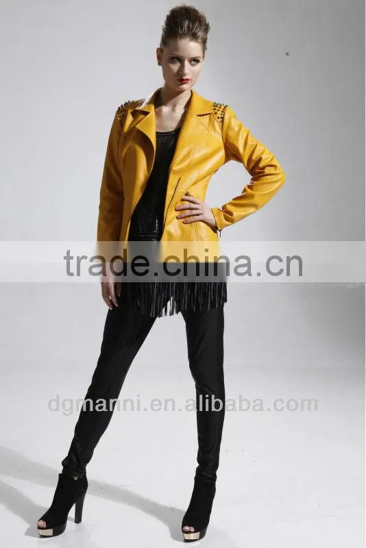 lady leather jacket women jacket 2013 leather jacket in sialkot