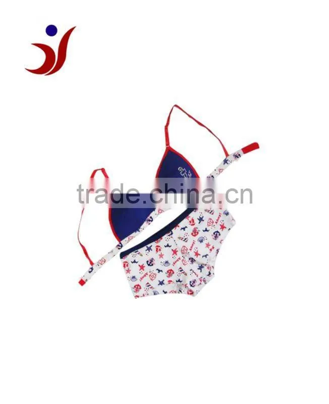 good selling model cotton teenagers bra set
